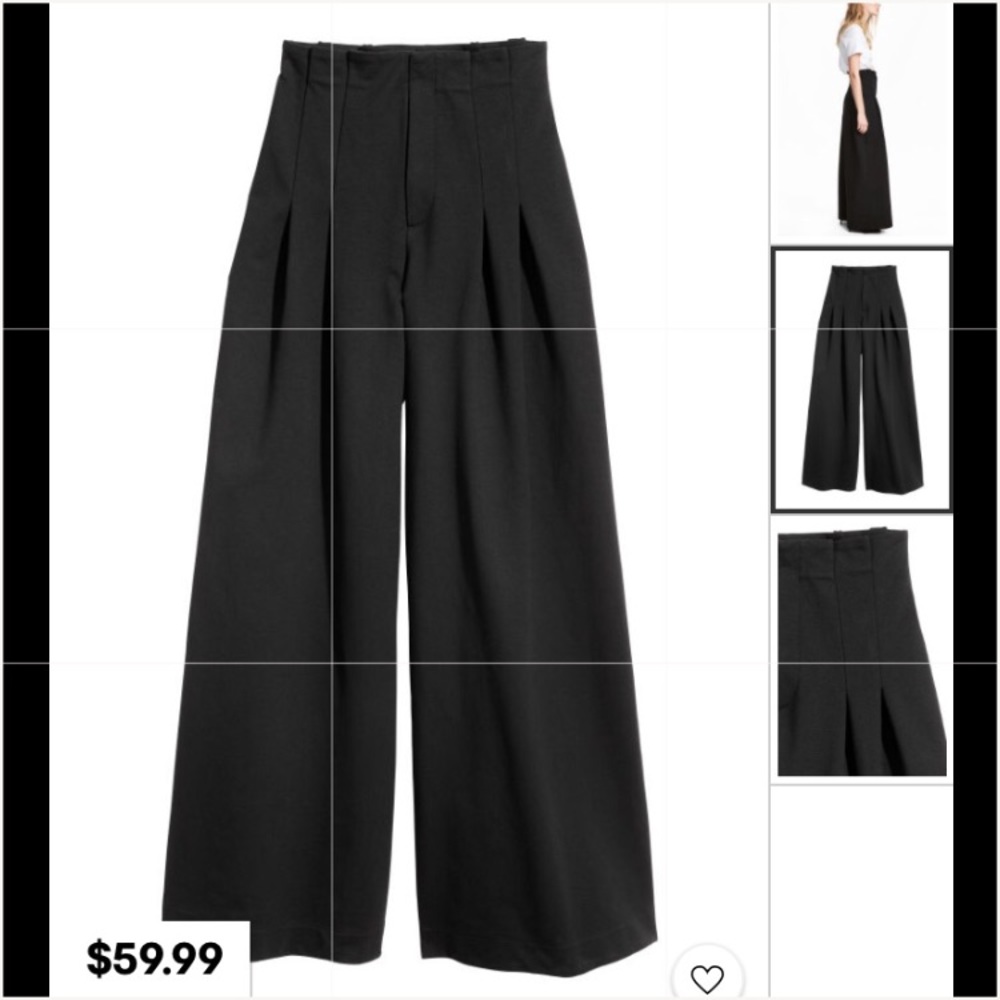 Black Wide Leg Palazzo Pants